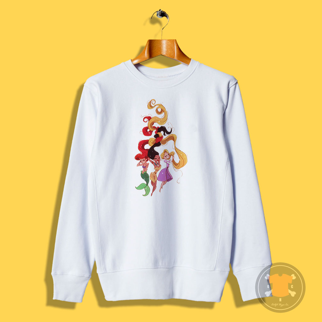 Find Outfit Ariel Rapunzel And Pocahontas Disney Princess Sweatshirt ...