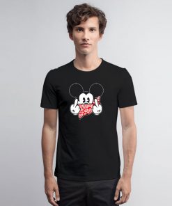 Mickey Mouse Gangster Middle Finger T Shirt