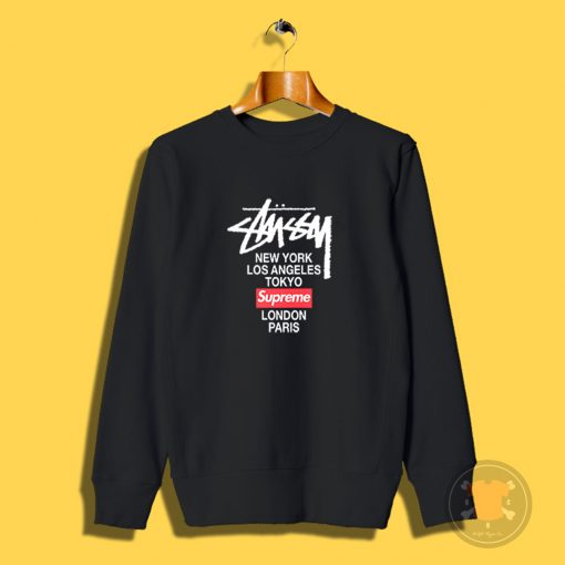 Find Outfit Supreme X Stussy Collab Sweatshirt For Today