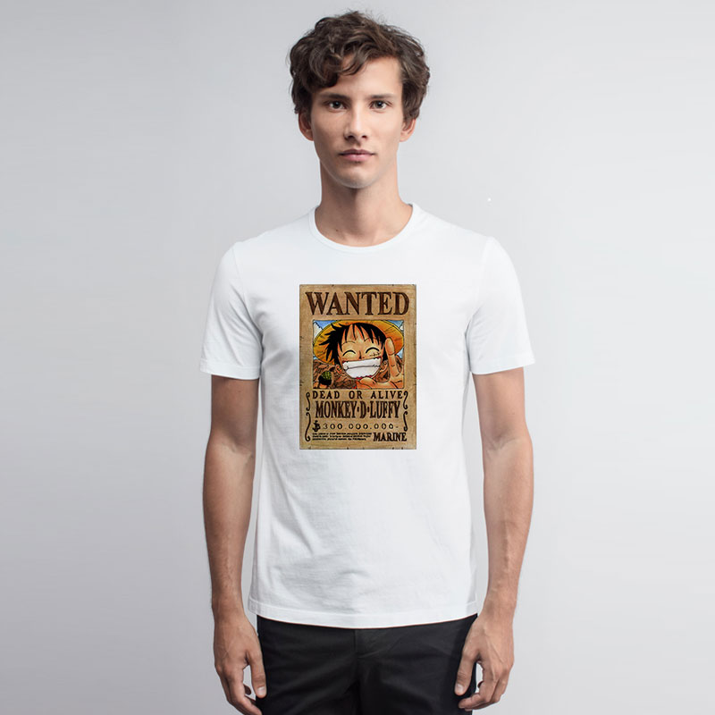 Find Outfit Luffy Is Wanted Poster T-Shirt for Today - Outfithype.com