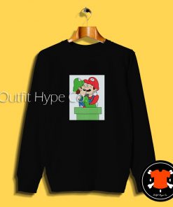 Mario And Luigi Kissing Funny Sweatshirtdie2
