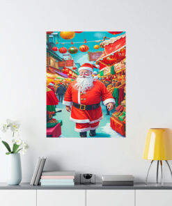 Santa Clause On The Street Poster 1