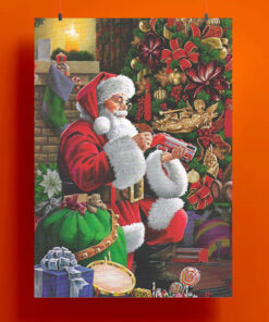 Santa with Toys Poster