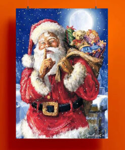 Shhh It's Santa Poster