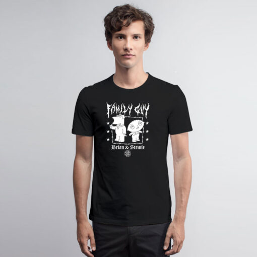 Metal Family Guy Brian And Stewie T Shirt