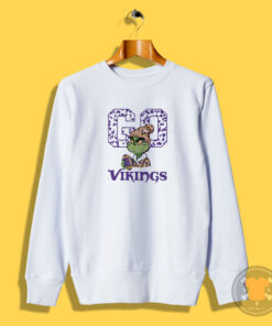 Grinch Leopard Minnesota Vikings Go Vikings Christmas Sweatshirt