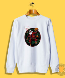 Happy Merry Christmas Santa Basketball Funny 2024 Sweatshirt